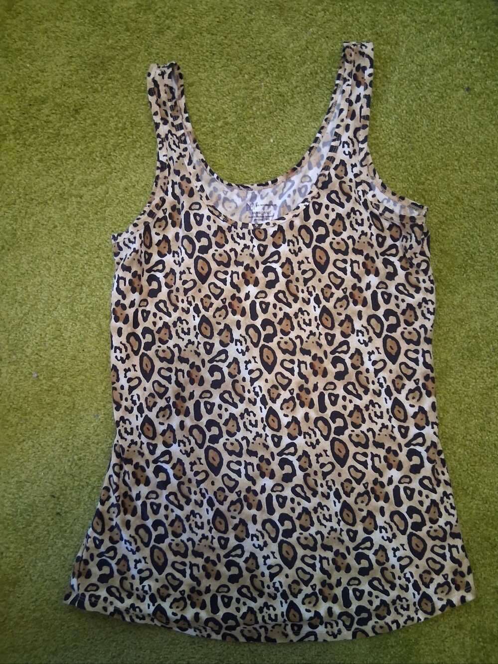 EUC No Boundaries Leopard Print Scoop Neck Tank Top Size Juniors XL (15-17)